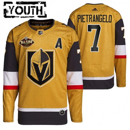 Vegas Golden Knights Alex Pietrangelo 7 2022 NHL All-Star Gold Authentic Shirt - Kinderen